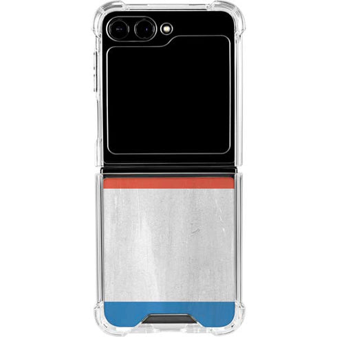 Netherlands Flag Distressed Galaxy Z Flip6 Clear Case
