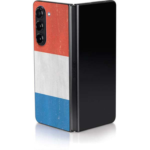 Netherlands Flag Distressed Galaxy Z Fold5 5G Skin