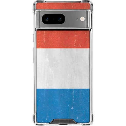 Netherlands Flag Distressed Google Pixel 8a Clear Case