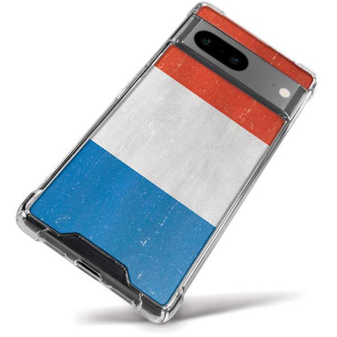 Netherlands Flag Distressed Google Pixel 8a Clear Case