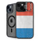 Netherlands Flag Distressed iPhone 15 Plus Kickstand Case