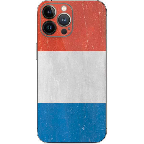 Netherlands Flag Distressed iPhone 15 Pro Max Skin