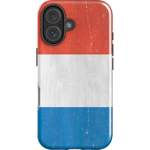 Netherlands Flag Distressed iPhone 16 Impact Case