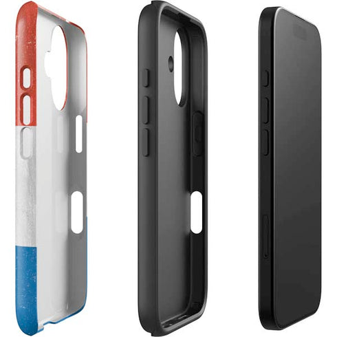 Netherlands Flag Distressed iPhone 16 Plus Impact Case