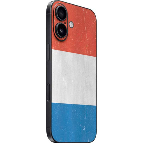 Netherlands Flag Distressed iPhone 16 Plus Skin