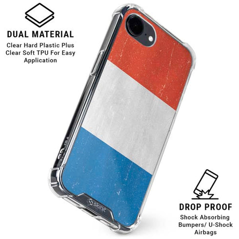 Netherlands Flag Distressed iPhone 16e Clear Case