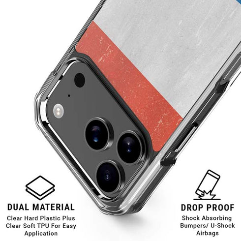 Netherlands Flag Distressed iPhone 18 Pro Clear Case