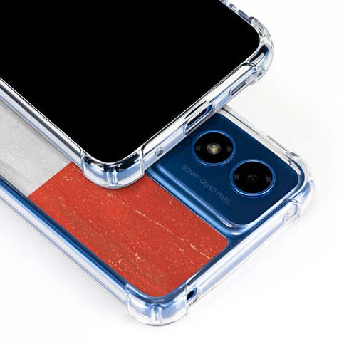 Netherlands Flag Distressed Moto G Play 4G (2024) Clear Case