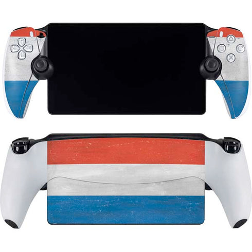 Netherlands Flag Distressed PlayStation Portal Remote Player Skin