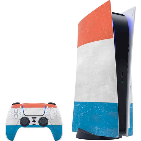 Netherlands Flag Distressed PlayStation PS5 Skins