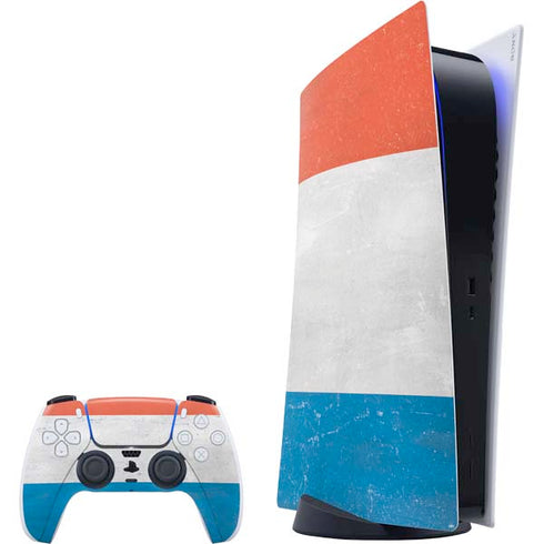 Netherlands Flag Distressed PlayStation PS5 Skins