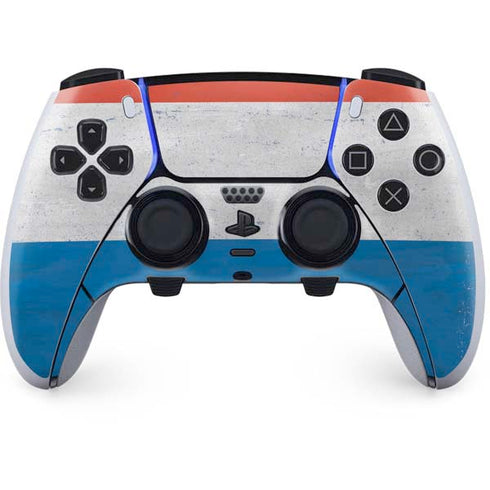 Netherlands Flag Distressed PS5 DualSense Edge Pro Controller Skin