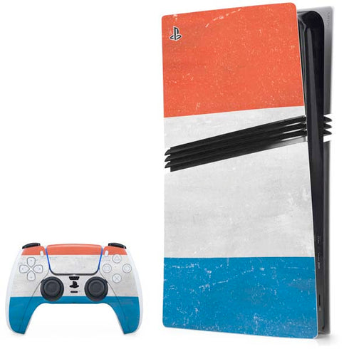 Netherlands Flag Distressed PS5 Pro Bundle Skin