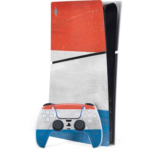 Netherlands Flag Distressed PlayStation PS5 Skins