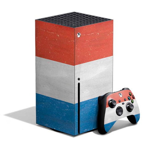 Netherlands Flag Distressed Xbox Series X Skins