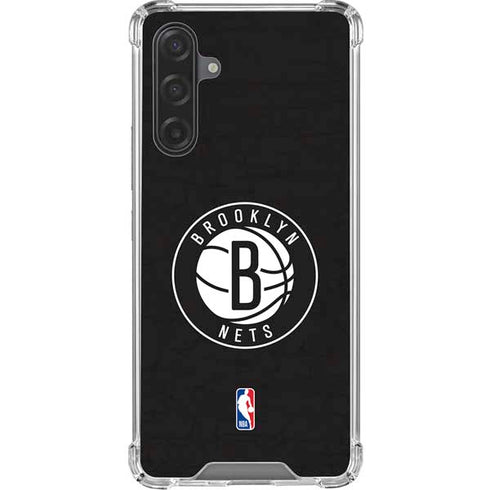 NBA Brooklyn Nets Distressed Galaxy A17 Clear Case