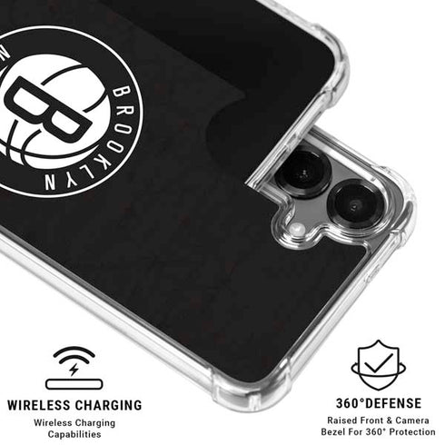 NBA Brooklyn Nets Distressed Galaxy S26 Plus Clear Case