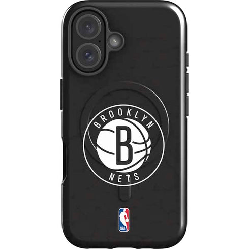 NBA Brooklyn Nets Distressed iPhone 16 Plus Magsafe Impact Case