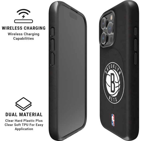 NBA Brooklyn Nets Distressed iPhone 16 Pro Max Magsafe Impact Case