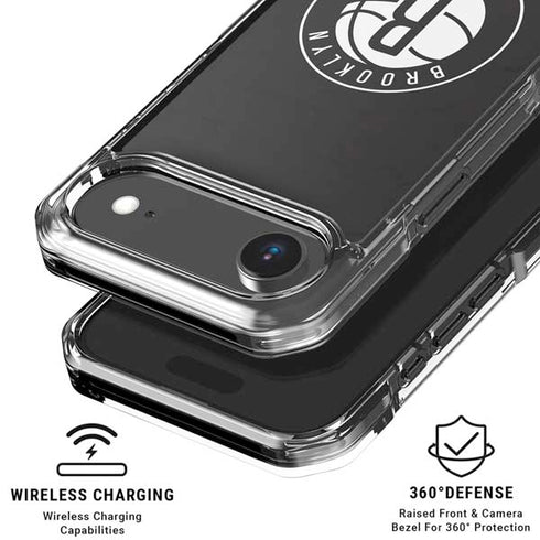 NBA Brooklyn Nets Distressed iPhone 17 Air Clear Case