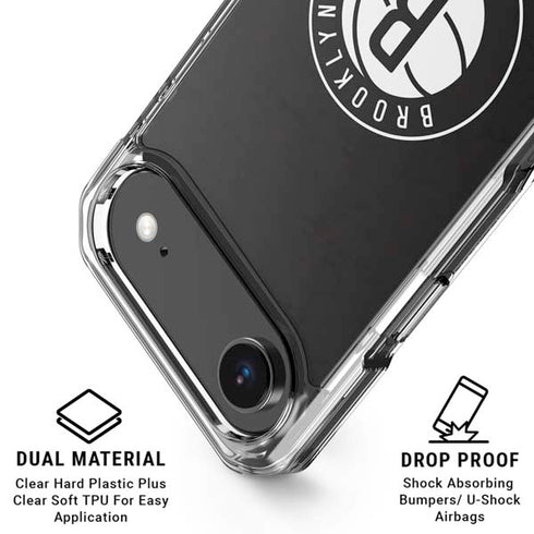 NBA Brooklyn Nets Distressed iPhone 17 Air Clear Case