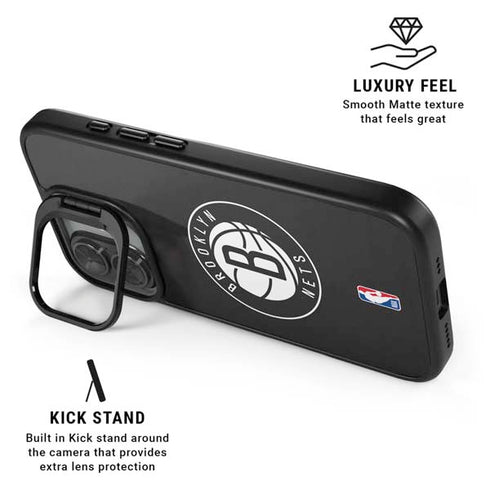 NBA Brooklyn Nets Distressed iPhone 17 Kickstand Case