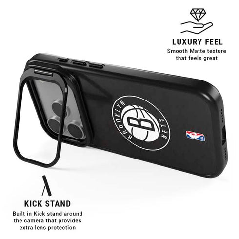 NBA Brooklyn Nets Distressed iPhone 17 Pro Kickstand Case