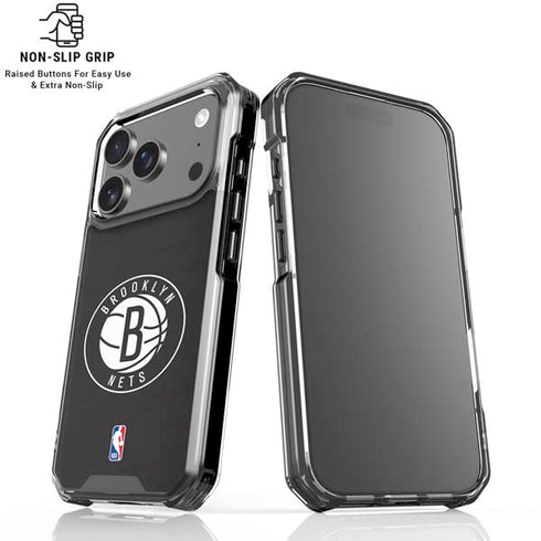NBA Brooklyn Nets Distressed iPhone 17 Pro Max Clear Case