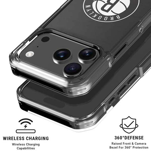 NBA Brooklyn Nets Distressed iPhone 18 Pro Clear Case