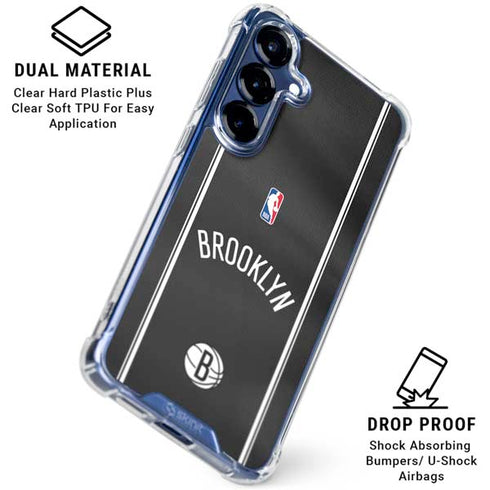 NBA Brooklyn Nets Jersey Galaxy S25 FE Clear Case