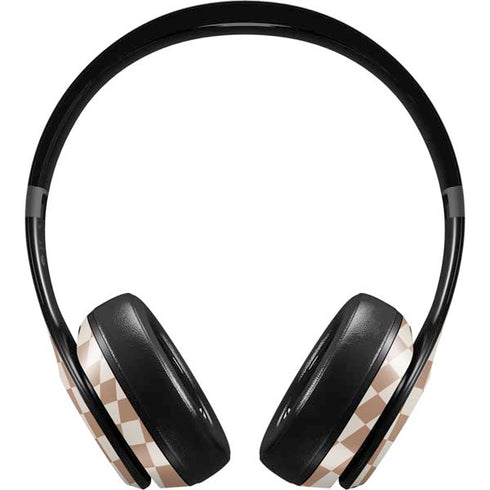 Neutral Checkered Beats Solo 4 Wireless Headphones Skin