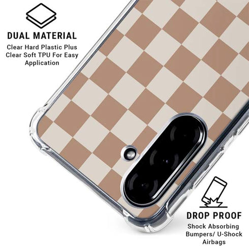 Neutral Checkered Galaxy A36 5G Clear Case