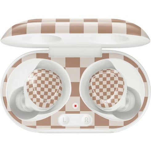 Neutral Checkered Galaxy Buds Plus Skin