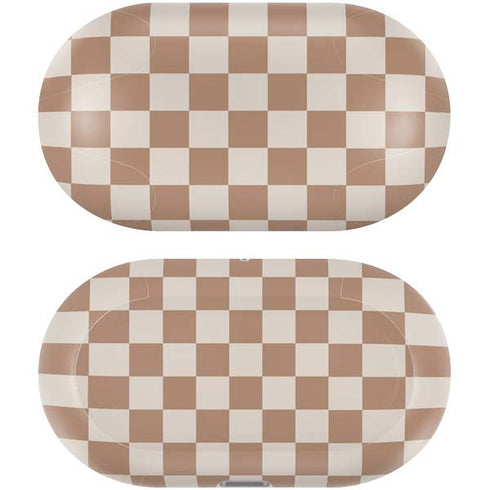 Neutral Checkered Galaxy Buds Plus Skin