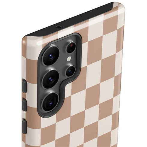Neutral Checkered Galaxy S23 Ultra Pro Case