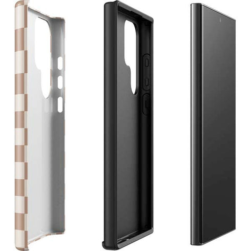 Neutral Checkered Galaxy S23 Ultra Pro Case