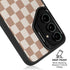 Neutral Checkered Galaxy S25 Kickstand Case