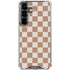 Neutral Checkered Galaxy S26 Clear Case