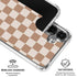 Neutral Checkered Galaxy S26 Clear Case