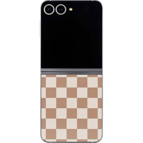 Neutral Checkered Galaxy Z Flip6 Skin