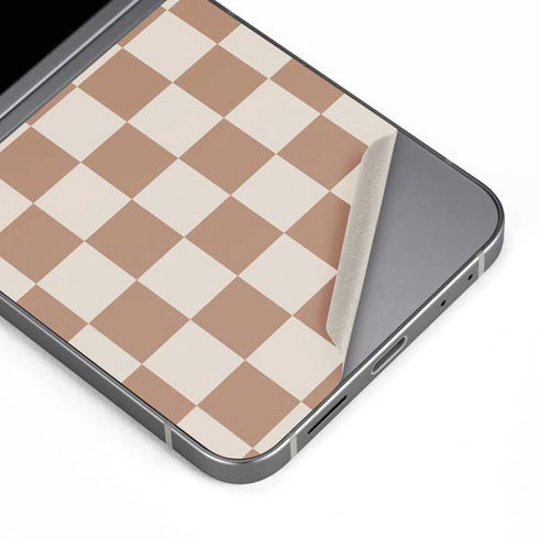 Neutral Checkered Galaxy Z Flip6 Skin
