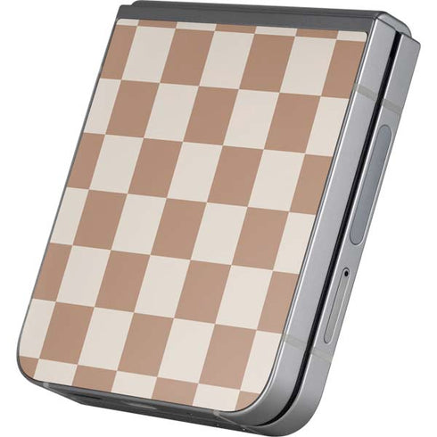 Neutral Checkered Galaxy Z Flip6 Skin