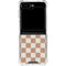 Neutral Checkered Galaxy Z Flip6 Clear Case