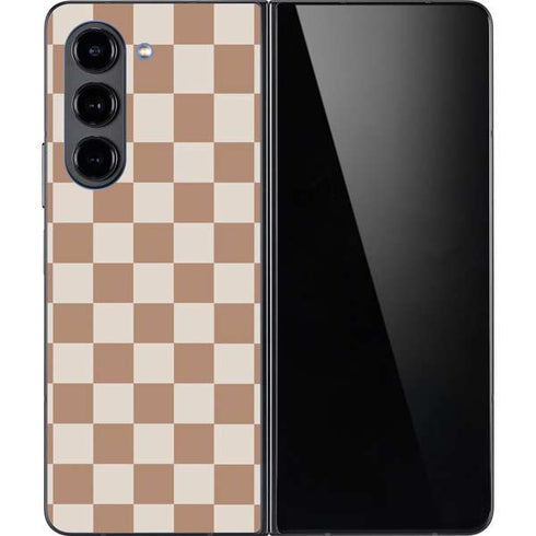 Neutral Checkered Galaxy Z Fold5 5G Skin