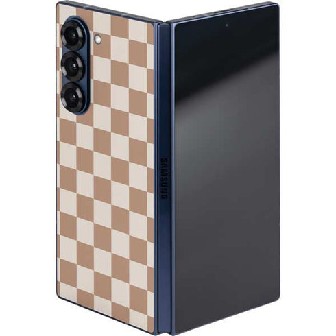 Neutral Checkered Galaxy Z Fold6 Skin