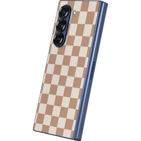 Neutral Checkered Galaxy Z Fold6 Skin