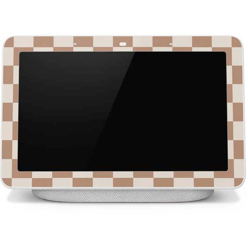 Neutral Checkered Google Home Hub Skin