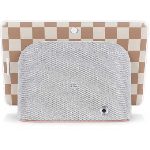 Neutral Checkered Google Home Hub Skin
