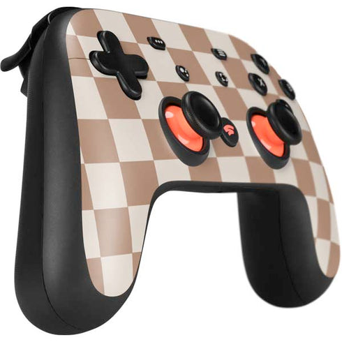 Neutral Checkered Google Stadia Controller Skin