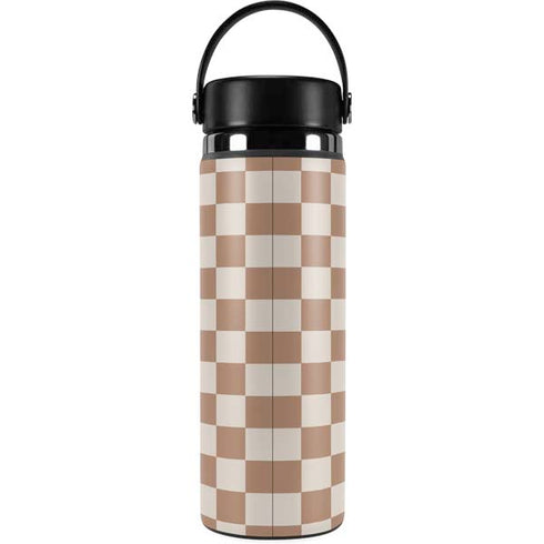 Neutral Checkered Hydro Flask 20oz Wide Mouth Skin